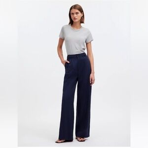 Madewell The Harlow Wide-Leg Pant in Deep Indigo